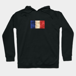 Vintage Aged and Scratched French Flag Hoodie